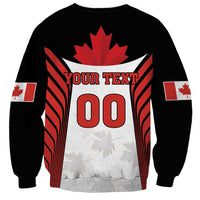 Custom Canada Hockey Sweatshirt Moose Playing Ice Hockey