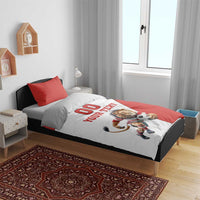 Custom England Football Bedding Set Lion Mascot Sporty Version