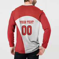 Custom England Football Button Sweatshirt Lion Mascot Sporty Version