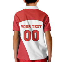 Custom England Football Kid Polo Shirt Lion Mascot Sporty Version