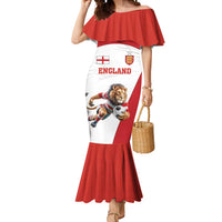 Custom England Football Mermaid Dress Lion Mascot Sporty Version