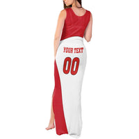 Custom England Football Tank Maxi Dress Lion Mascot Sporty Version