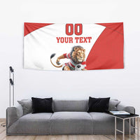 Custom England Football Tapestry Lion Mascot Sporty Version