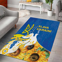 Stand For Ukraine Area Rug Dove Of Peace Sunflower