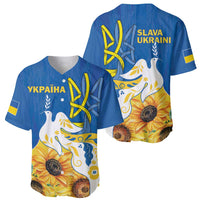 Stand For Ukraine Baseball Jersey Dove Of Peace Sunflower