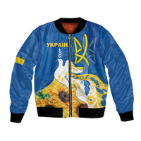 Stand For Ukraine Bomber Jacket Dove Of Peace Sunflower