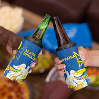 Stand For Ukraine 4 in 1 Can Cooler Tumbler Dove Of Peace Sunflower