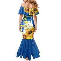 Stand For Ukraine Family Matching Mermaid Dress and Hawaiian Shirt Dove Of Peace Sunflower