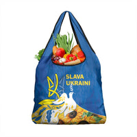 Stand For Ukraine Grocery Bag Dove Of Peace Sunflower