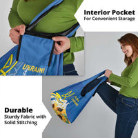 Stand For Ukraine Grocery Bag Dove Of Peace Sunflower