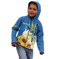 Stand For Ukraine Kid Hoodie Dove Of Peace Sunflower