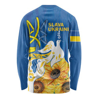 Stand For Ukraine Long Sleeve Shirt Dove Of Peace Sunflower
