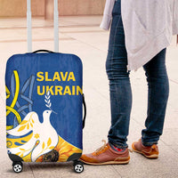 Stand For Ukraine Luggage Cover Dove Of Peace Sunflower