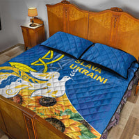 Stand For Ukraine Quilt Bed Set Dove Of Peace Sunflower
