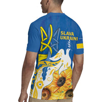 Stand For Ukraine Rugby Jersey Dove Of Peace Sunflower
