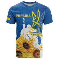 Stand For Ukraine T Shirt Dove Of Peace Sunflower
