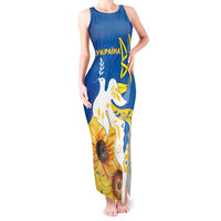 Stand For Ukraine Tank Maxi Dress Dove Of Peace Sunflower