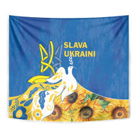 Stand For Ukraine Tapestry Dove Of Peace Sunflower