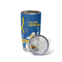 Stand For Ukraine Tumbler Cup Dove Of Peace Sunflower