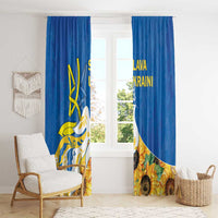 Stand For Ukraine Window Curtain Dove Of Peace Sunflower