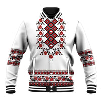 Ukraine Baseball Jacket Ukrainian Traditional Folk Patterns