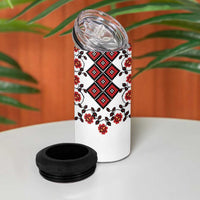 Ukraine 4 in 1 Can Cooler Tumbler Ukrainian Traditional Folk Patterns