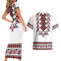 Ukraine Couples Matching Short Sleeve Bodycon Dress and Hawaiian Shirt Ukrainian Traditional Folk Patterns