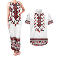 Ukraine Couples Matching Tank Maxi Dress and Hawaiian Shirt Ukrainian Traditional Folk Patterns