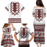 Ukraine Family Matching Puletasi and Hawaiian Shirt Ukrainian Traditional Folk Patterns