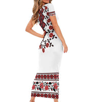 Ukraine Family Matching Short Sleeve Bodycon Dress and Hawaiian Shirt Ukrainian Traditional Folk Patterns