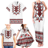 Ukraine Family Matching Tank Maxi Dress and Hawaiian Shirt Ukrainian Traditional Folk Patterns