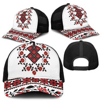 Ukraine Mesh Trucker Cap Ukrainian Traditional Folk Patterns - Wonder Print Shop
