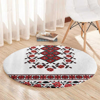 Ukraine Round Carpet Ukrainian Traditional Folk Patterns