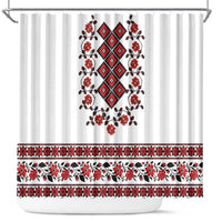 Ukraine Shower Curtain Ukrainian Traditional Folk Patterns