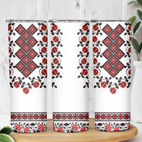 Ukraine Skinny Tumbler Ukrainian Traditional Folk Patterns