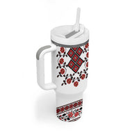 Ukraine Tumbler With Handle Ukrainian Traditional Folk Patterns