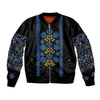 Ukraine Folk Patterns Bomber Jacket Sporty Style