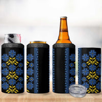Ukraine Folk Patterns 4 in 1 Can Cooler Tumbler Sporty Style