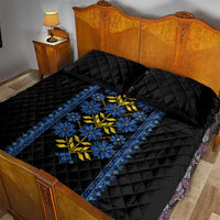 Ukraine Folk Patterns Quilt Bed Set Sporty Style