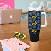 Ukraine Folk Patterns Tumbler With Handle Sporty Style