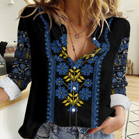Ukraine Folk Patterns Women Casual Shirt Sporty Style
