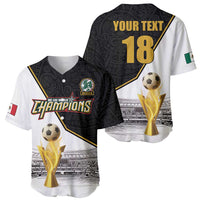 Custom Mexico Football Champion Baseball Jersey Aztec Pattern - Wonder Print Shop
