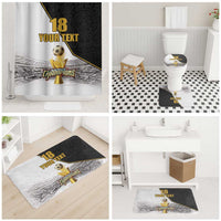 Custom Mexico Football Champion Bathroom Set Aztec Pattern - Wonder Print Shop