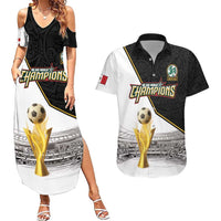 Custom Mexico Football Champion Couples Matching Summer Maxi Dress and Hawaiian Shirt Aztec Pattern - Wonder Print Shop