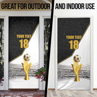 Custom Mexico Football Champion Door Cover Aztec Pattern - Wonder Print Shop