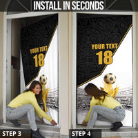 Custom Mexico Football Champion Door Cover Aztec Pattern - Wonder Print Shop