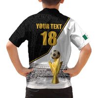 Custom Mexico Football Champion Family Matching Off The Shoulder Long Sleeve Dress and Hawaiian Shirt Aztec Pattern - Wonder Print Shop