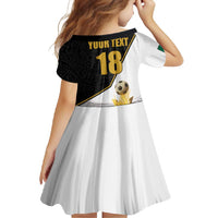 Custom Mexico Football Champion Family Matching Short Sleeve Bodycon Dress and Hawaiian Shirt Aztec Pattern - Wonder Print Shop