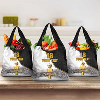 Custom Mexico Football Champion Grocery Bag Aztec Pattern - Wonder Print Shop
