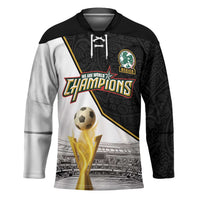 Custom Mexico Football Champion Hockey Jersey Aztec Pattern - Wonder Print Shop